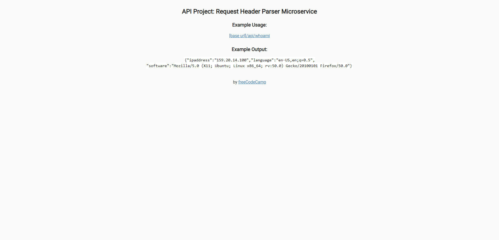 Preview of Header Service Microservice.