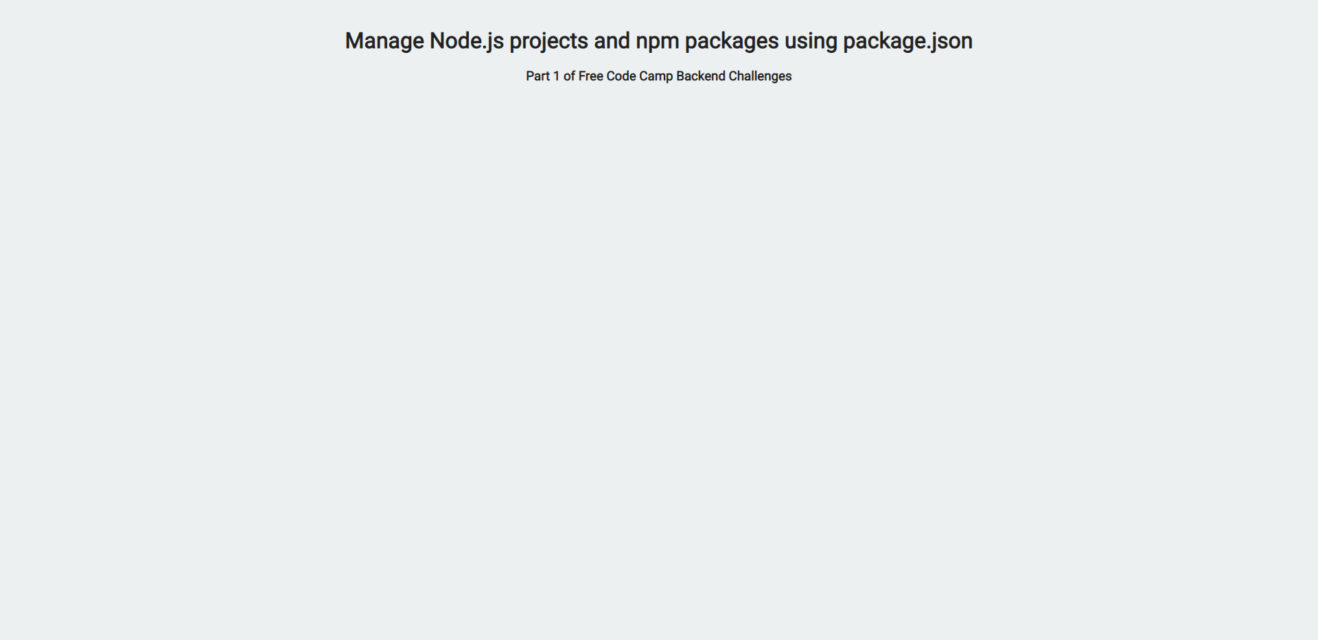 Preview of NPM Package Managing practice.