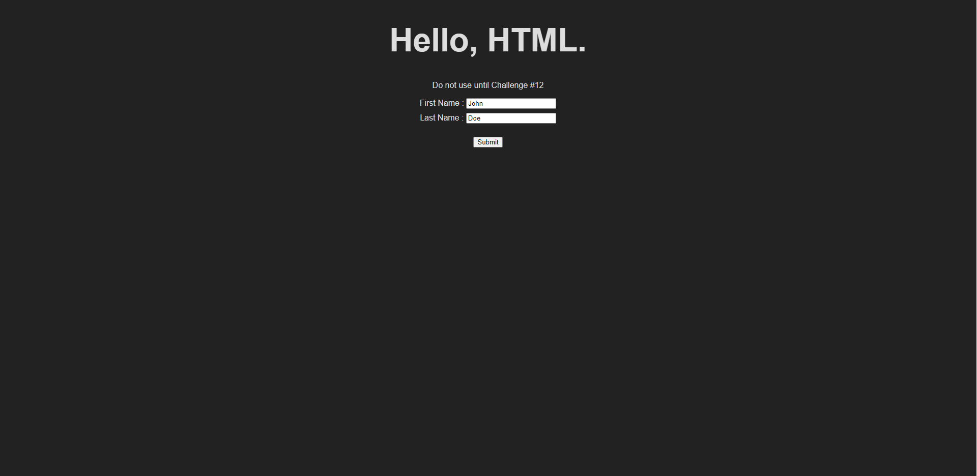 Preview of Basic Node and Express practice.