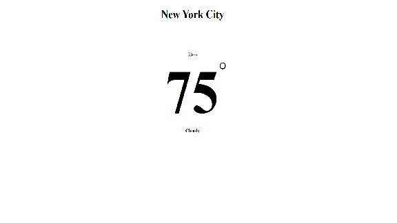 Preview of Weather App.