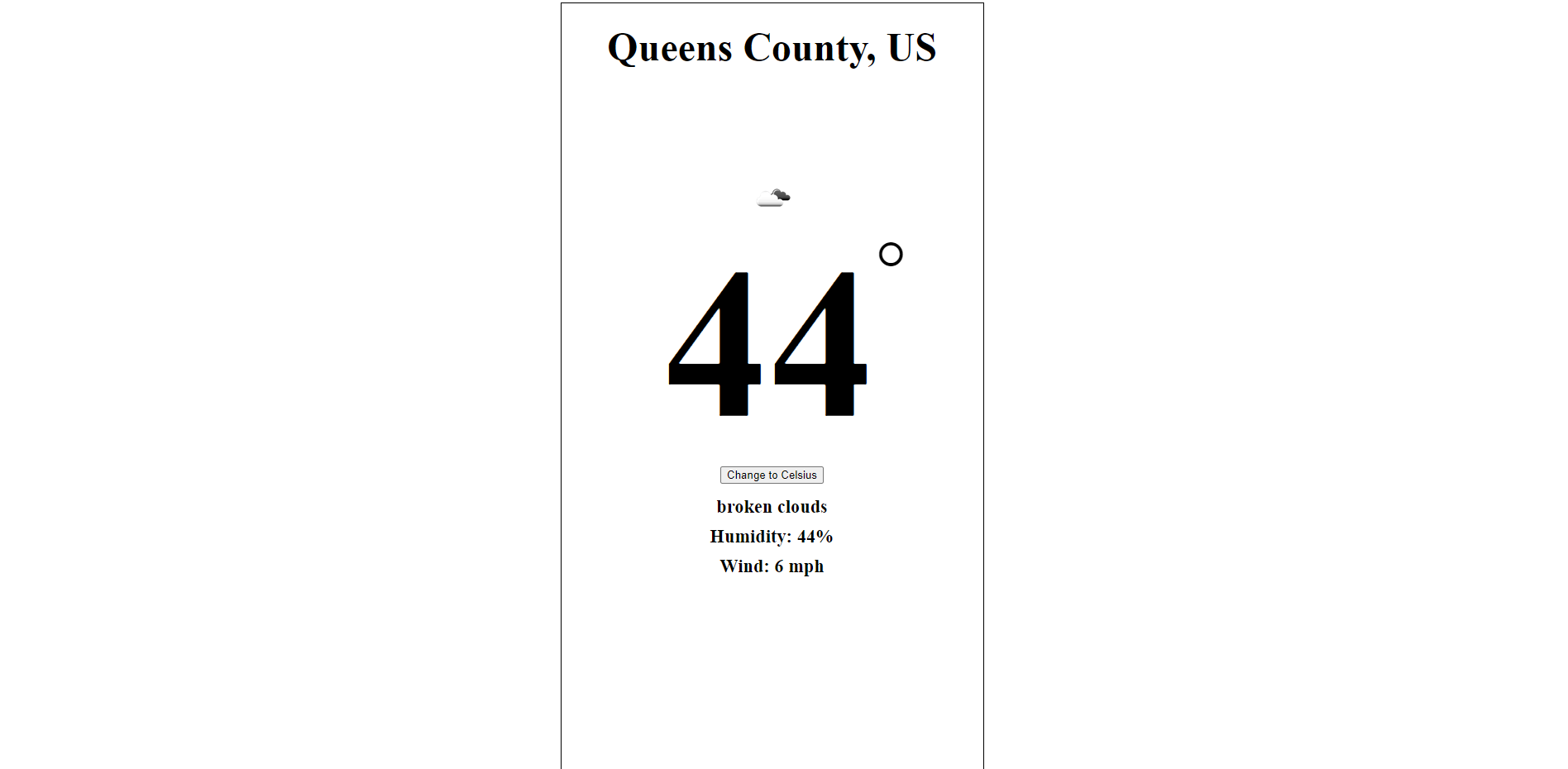 Preview of Weather App final version.